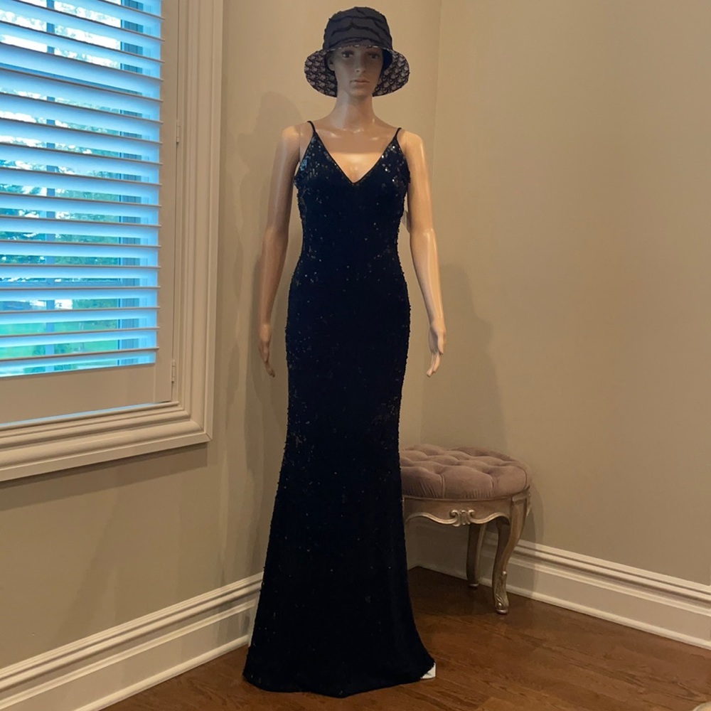 Dress The Population dark blue sequins dress sizeS